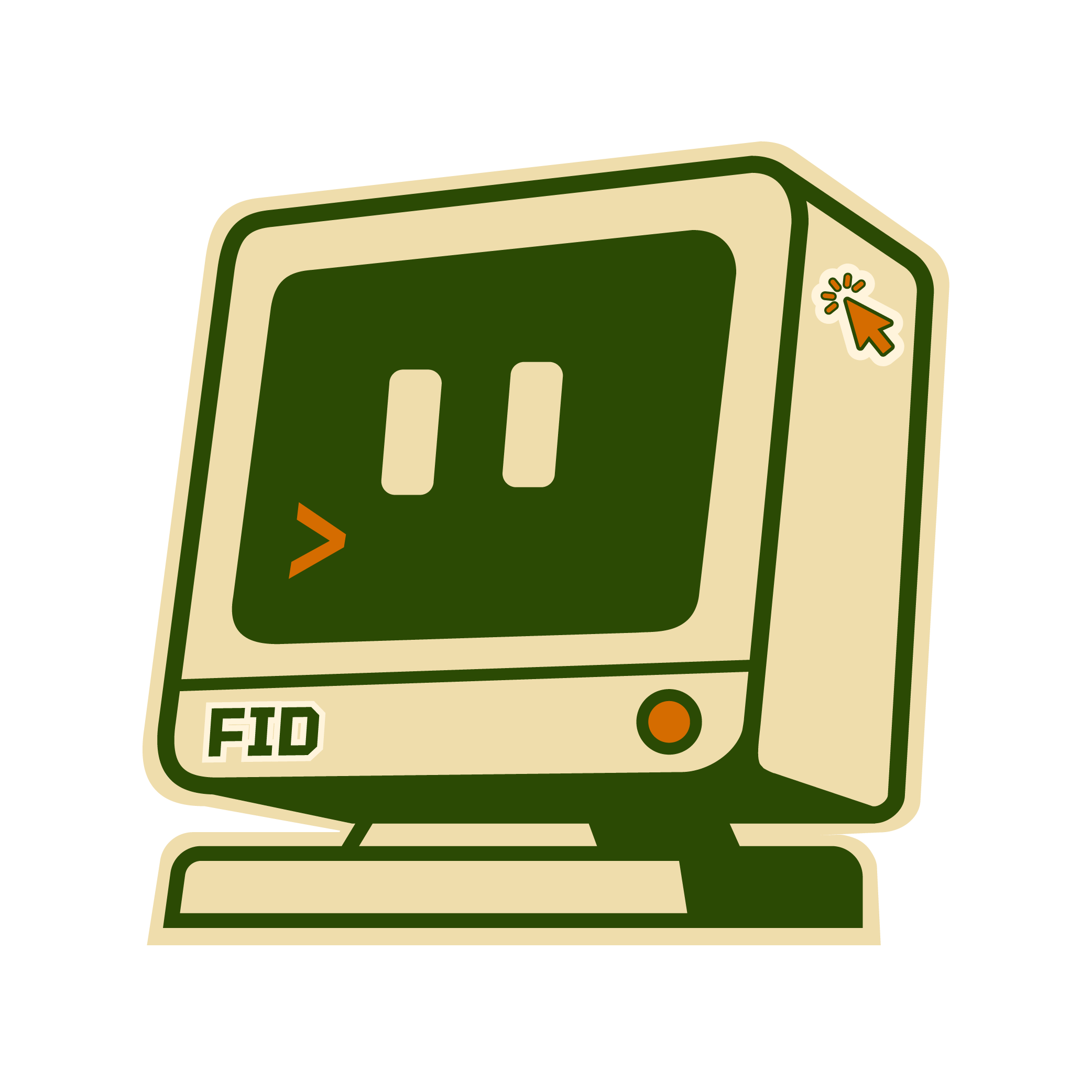 Símbolo da FIDES, um computador estilizado